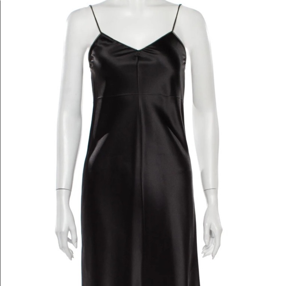 Helmet lang silk mini dress
